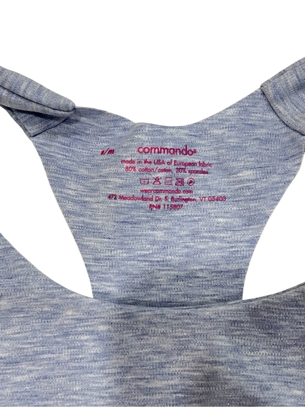 Commando Heather Cotton Racerback Bra - Picture 5 of 6